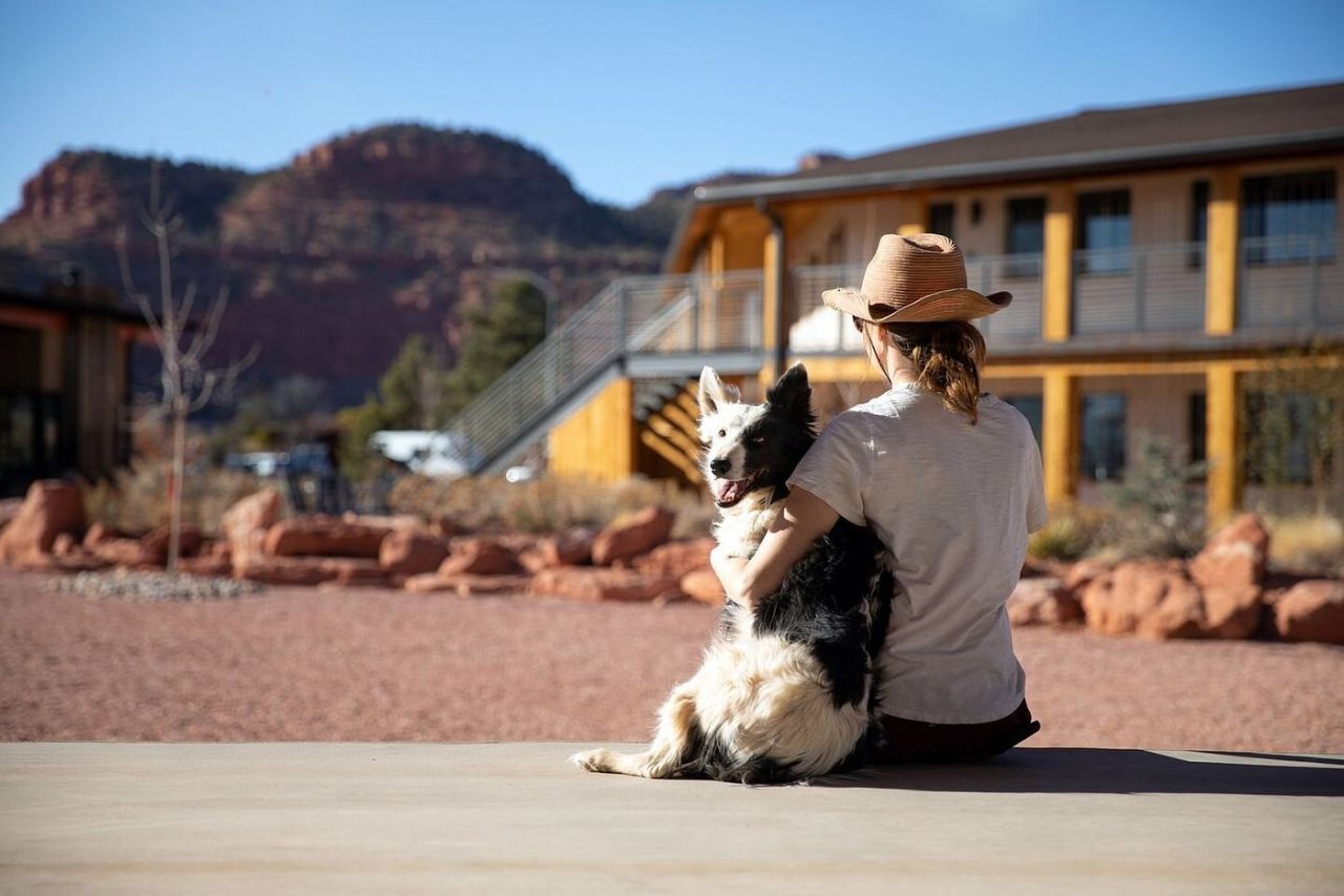 Best Friends Roadhouse and Mercantile Woman and Dog